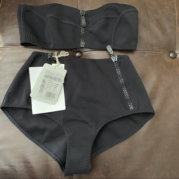 Emilio Pucci 2 piece Black Swimsuit IT 40 or US 6 - Picture 4 of 6